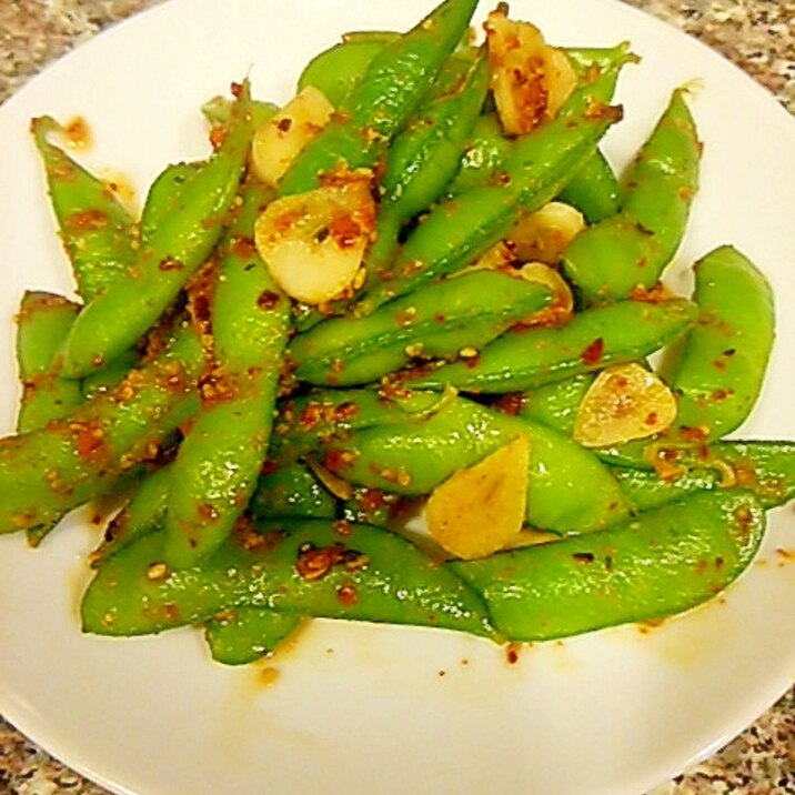 枝豆のピリ辛ニンニク炒め